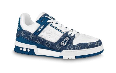 louis vuitton embossed sneakers|Louis Vuitton jean sneakers.